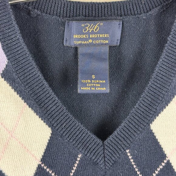 Brooks Brothers Men's Argyle Sweater Vest - Picture 2 of 4